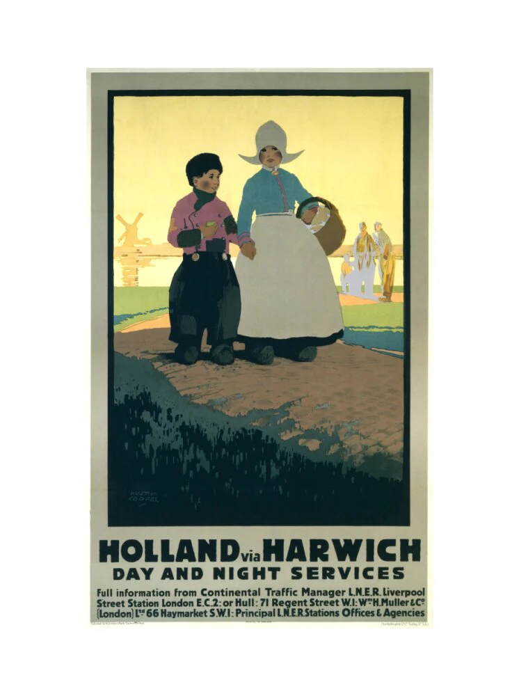 LNER poster. Holland via Harwich - Day & Night - Image 22