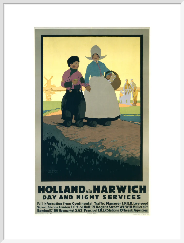 LNER poster. Holland via Harwich - Day & Night - Image 24