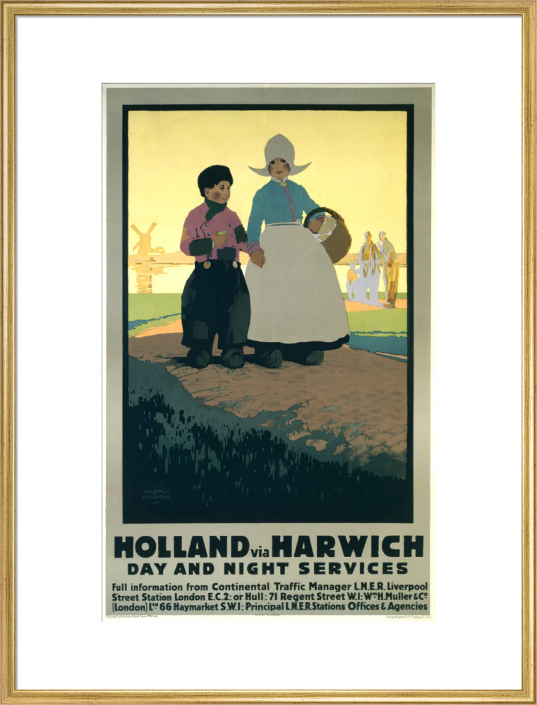 LNER poster. Holland via Harwich - Day & Night - Image 25