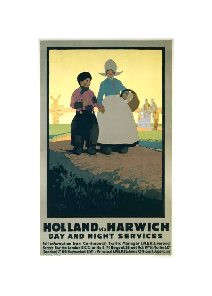 LNER poster. Holland via Harwich - Day & Night - Image 27