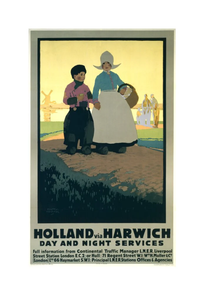 LNER poster. Holland via Harwich - Day & Night - Image 28