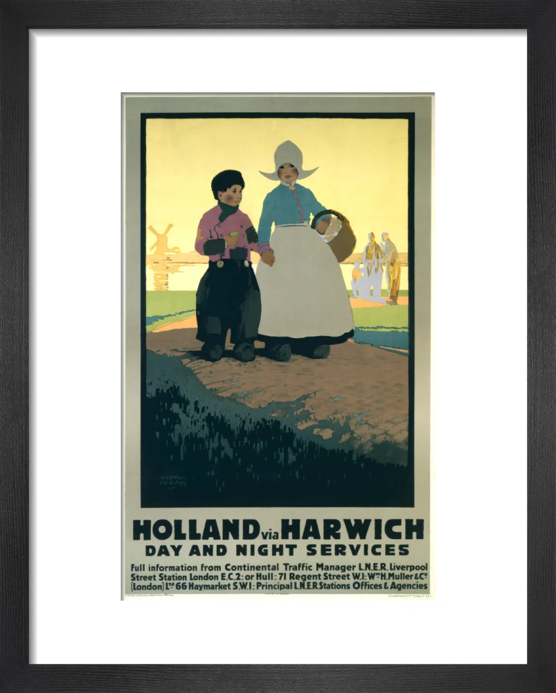 LNER poster. Holland via Harwich - Day & Night - Image 3