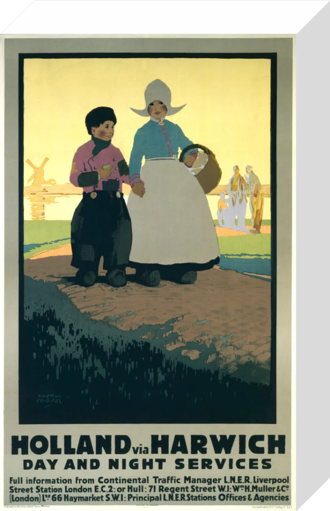 LNER poster. Holland via Harwich - Day & Night - Image 31
