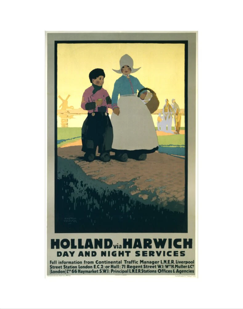 LNER poster. Holland via Harwich - Day & Night - Image 35