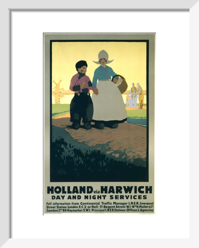 LNER poster. Holland via Harwich - Day & Night - Image 37