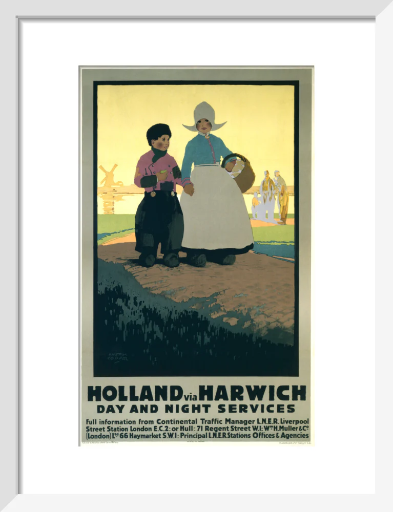 LNER poster. Holland via Harwich - Day & Night - Image 42