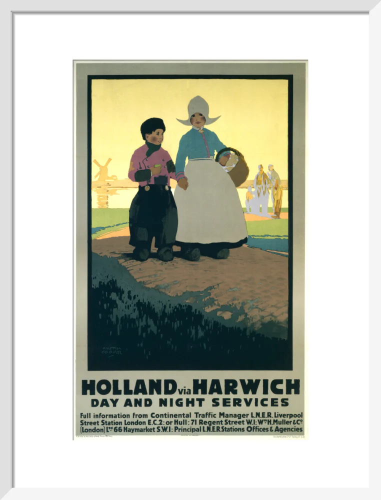 LNER poster. Holland via Harwich - Day & Night - Image 47