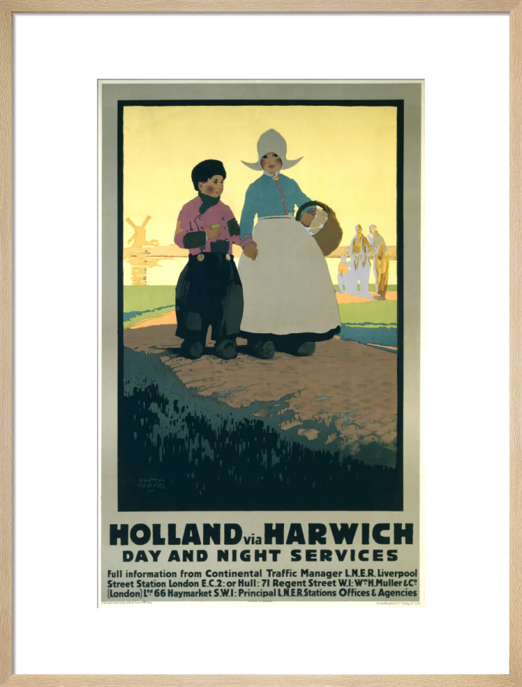 LNER poster. Holland via Harwich - Day & Night - Image 54