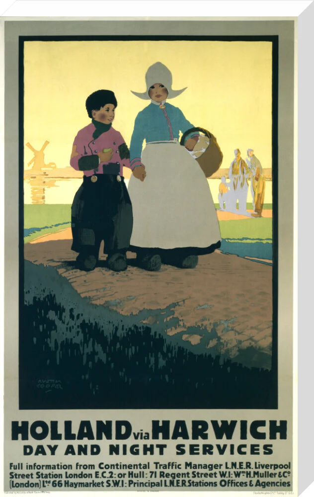 LNER poster. Holland via Harwich - Day & Night - Image 66