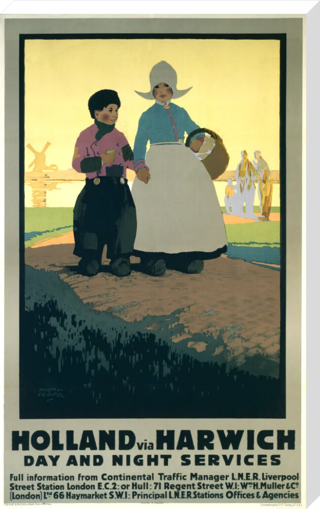 LNER poster. Holland via Harwich - Day & Night - Image 67