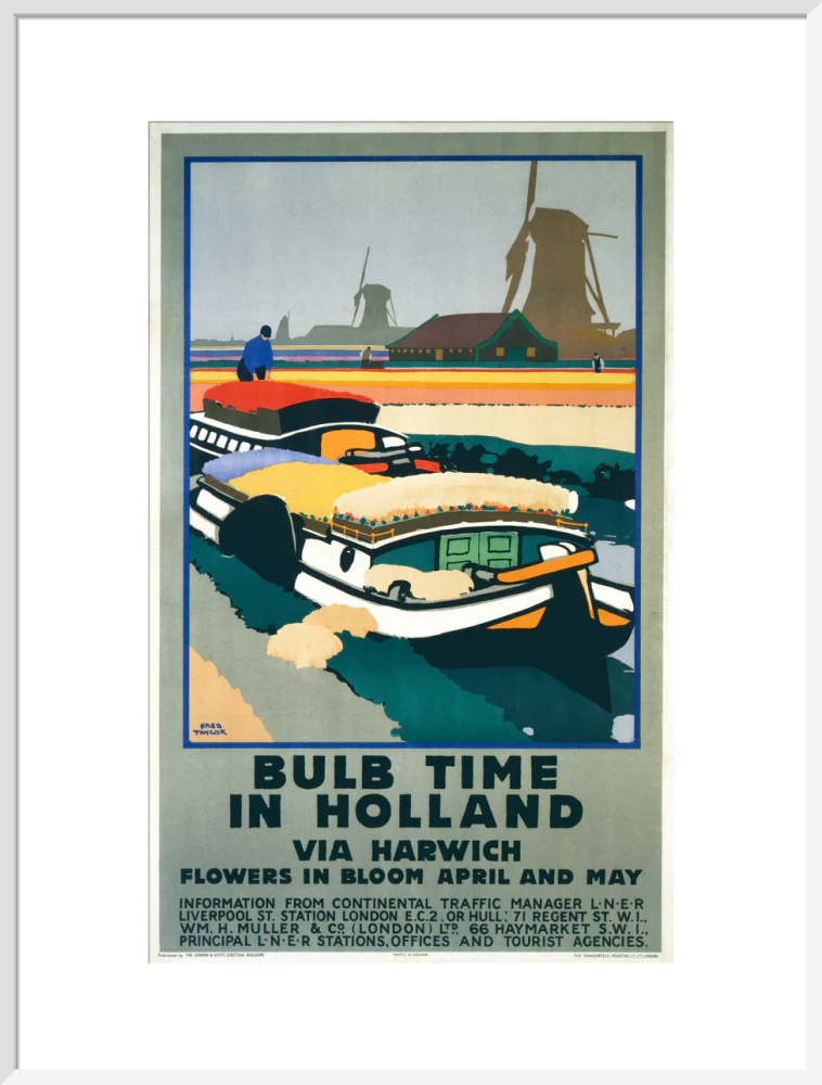 'Bulb Time in Holland’, LNER poster, 1929. - Image 90