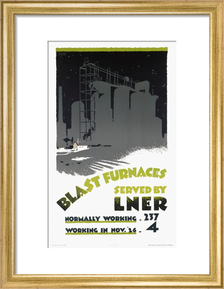 ‘Blast Furnaces Served by LNER’, LNER poster, 1926. - Image 10