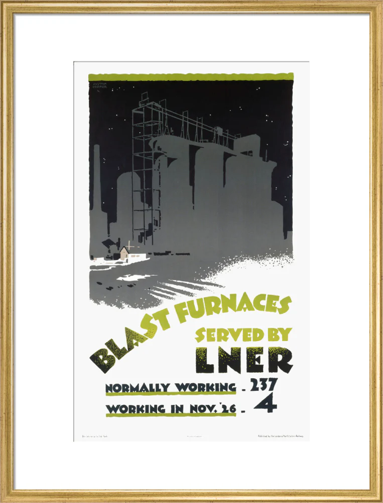 ‘Blast Furnaces Served by LNER’, LNER poster, 1926. - Image 20