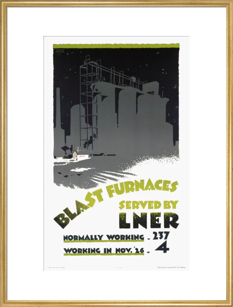 ‘Blast Furnaces Served by LNER’, LNER poster, 1926. - Image 25