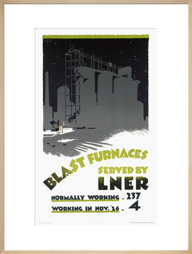 ‘Blast Furnaces Served by LNER’, LNER poster, 1926. - Image 26