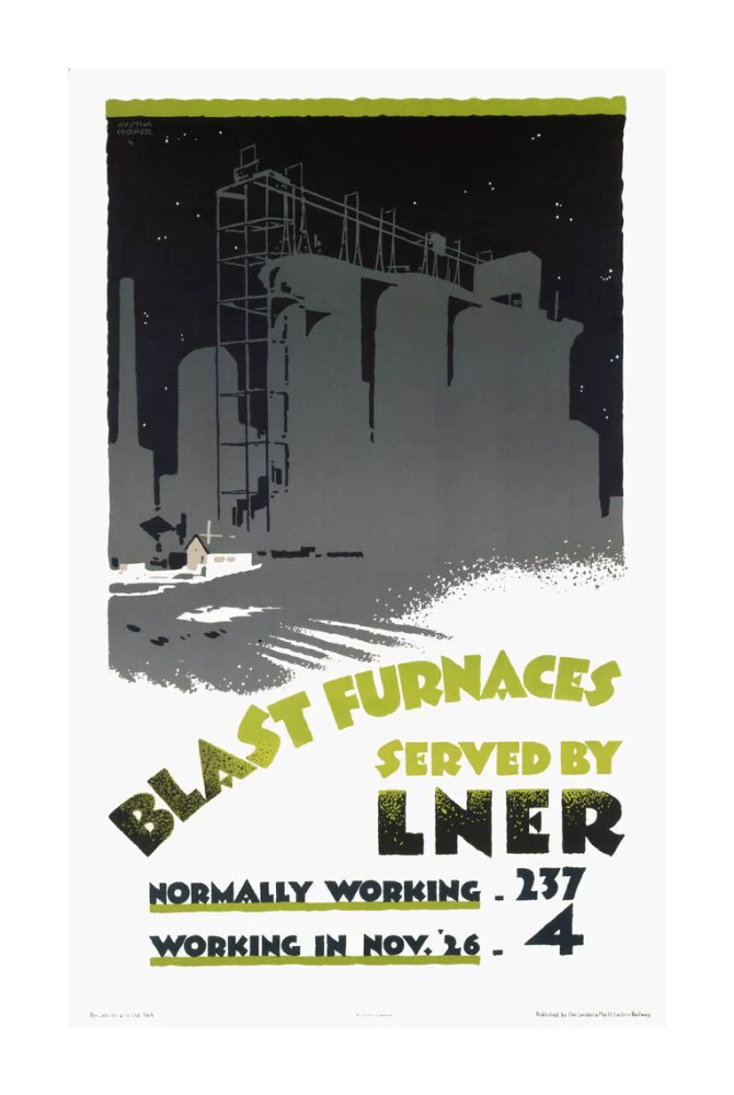 ‘Blast Furnaces Served by LNER’, LNER poster, 1926. - Image 30