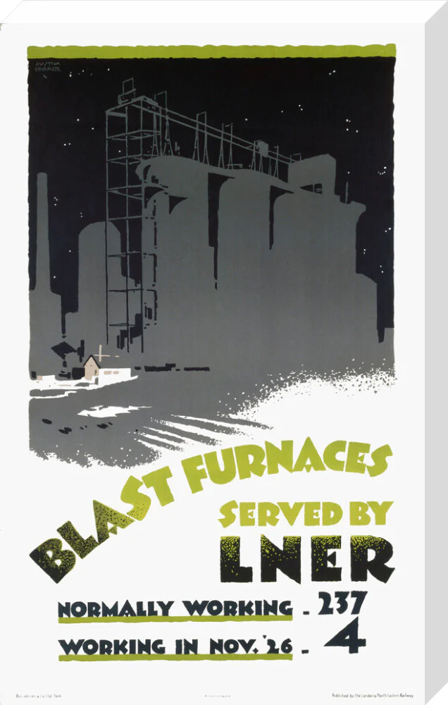 ‘Blast Furnaces Served by LNER’, LNER poster, 1926. - Image 33