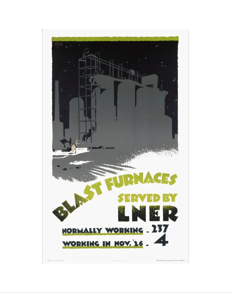 ‘Blast Furnaces Served by LNER’, LNER poster, 1926. - Image 35