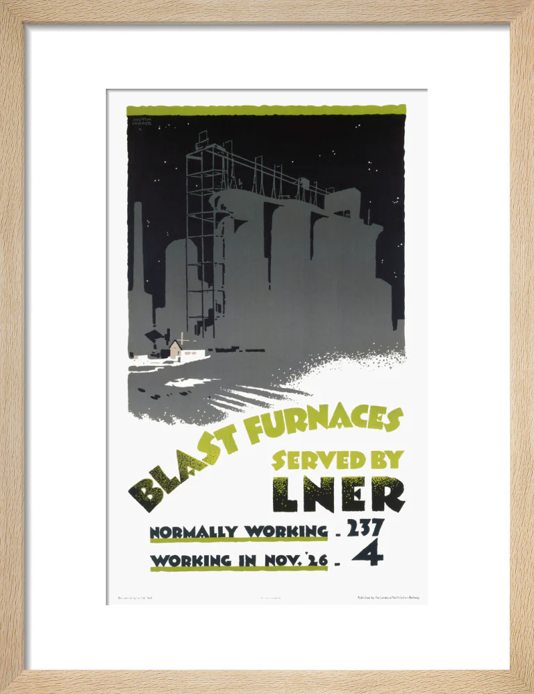 ‘Blast Furnaces Served by LNER’, LNER poster, 1926. - Image 44