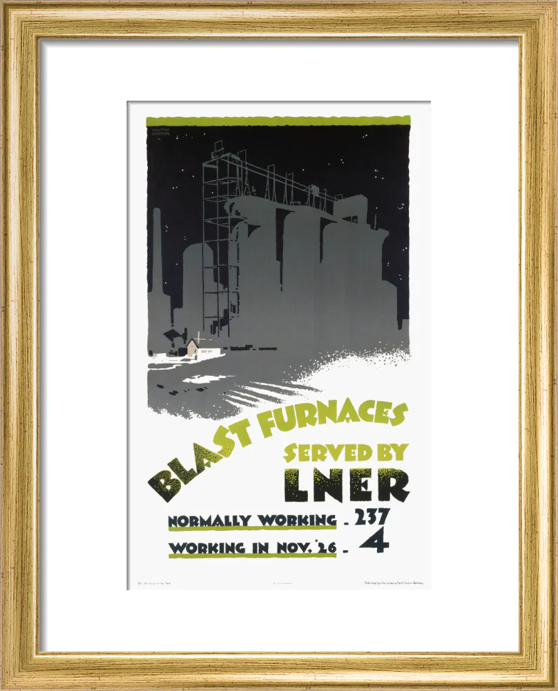 ‘Blast Furnaces Served by LNER’, LNER poster, 1926. - Image 5