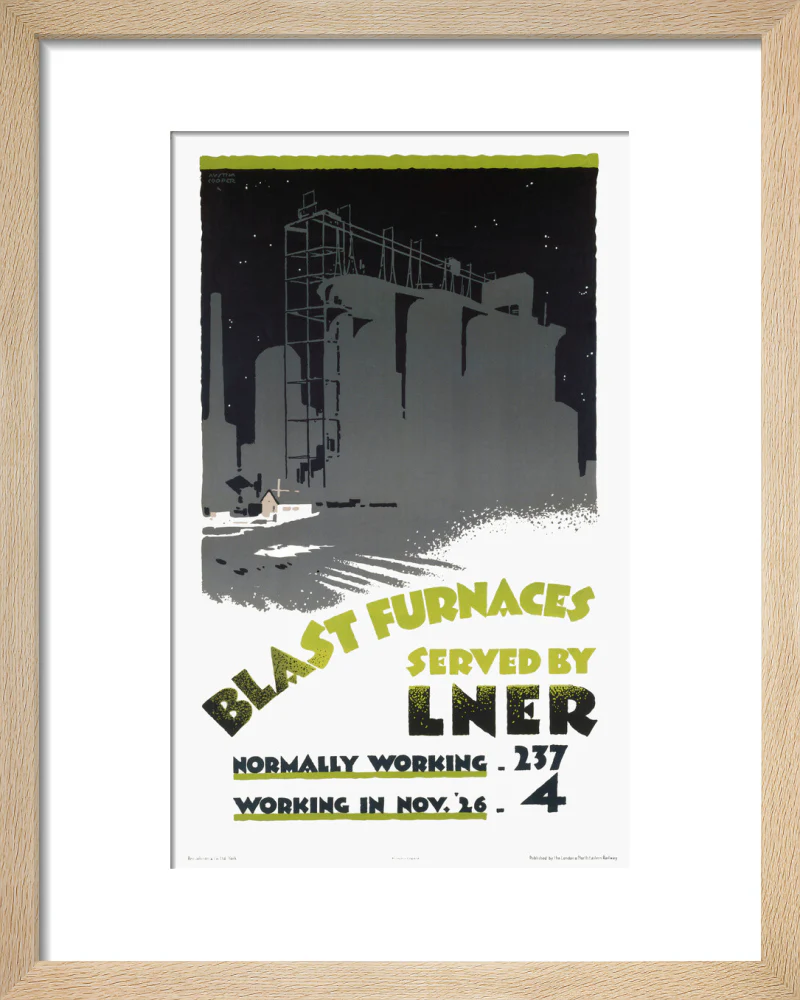 ‘Blast Furnaces Served by LNER’, LNER poster, 1926. - Image 6