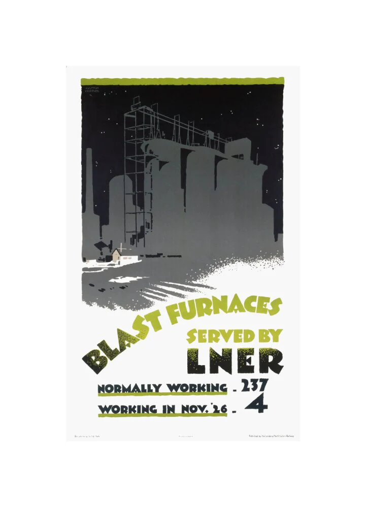 ‘Blast Furnaces Served by LNER’, LNER poster, 1926. - Image 60