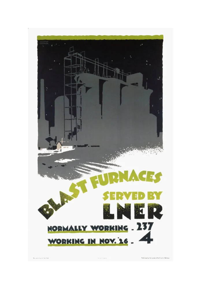 ‘Blast Furnaces Served by LNER’, LNER poster, 1926. - Image 61