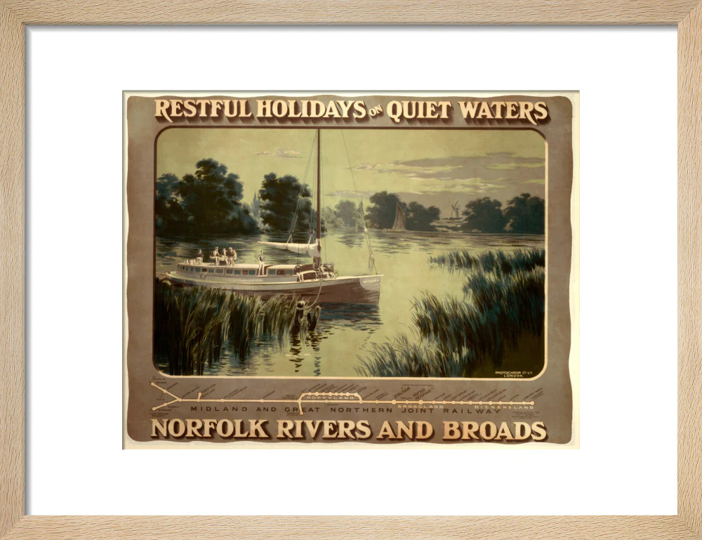 ‘Restful Holidays on Quiet Waters’, M & GNR poster, 1914. - Image 11