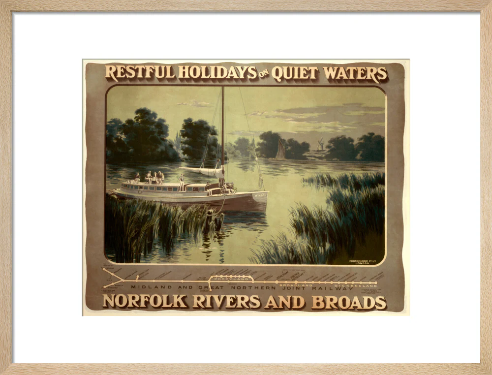 ‘Restful Holidays on Quiet Waters’, M & GNR poster, 1914. - Image 16