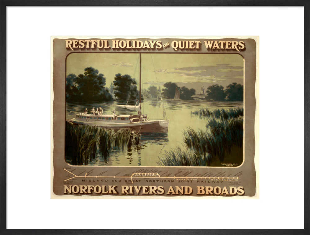 ‘Restful Holidays on Quiet Waters’, M & GNR poster, 1914. - Image 18