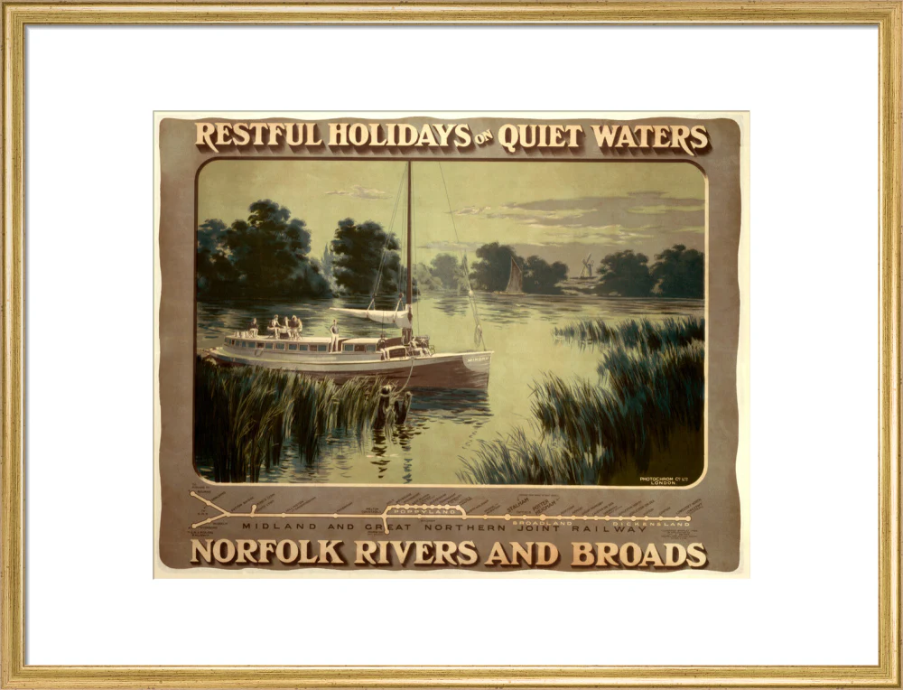 ‘Restful Holidays on Quiet Waters’, M & GNR poster, 1914. - Image 20