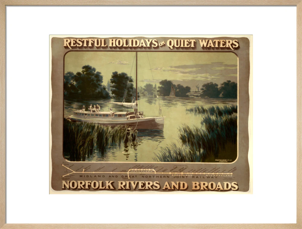 ‘Restful Holidays on Quiet Waters’, M & GNR poster, 1914. - Image 21