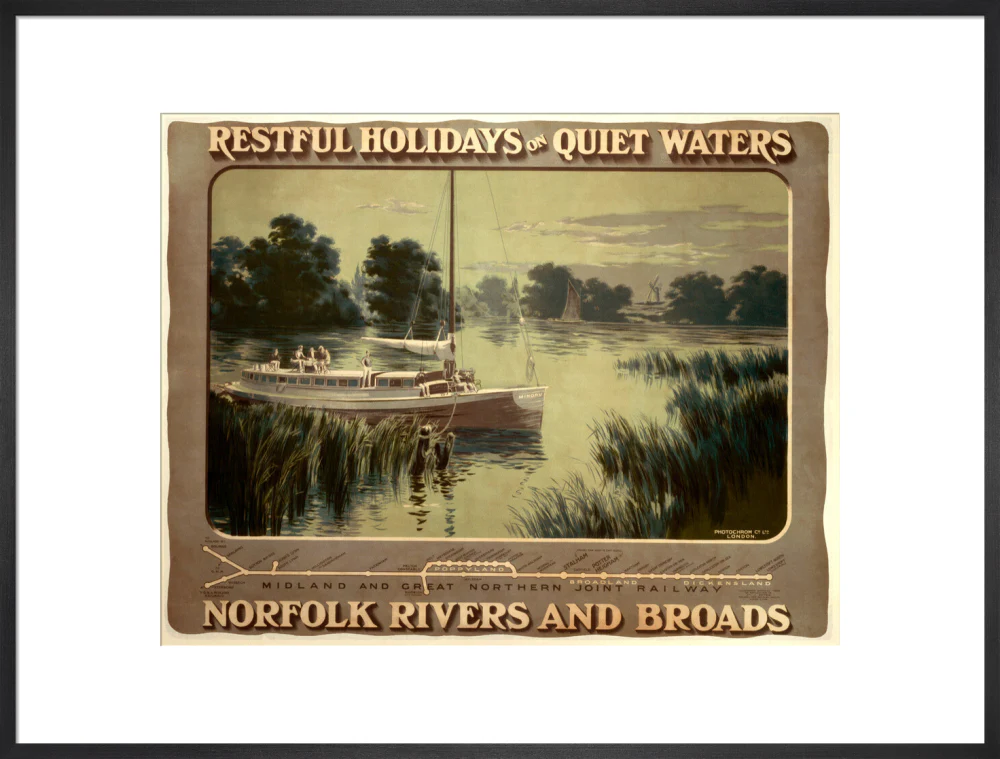 ‘Restful Holidays on Quiet Waters’, M & GNR poster, 1914. - Image 23