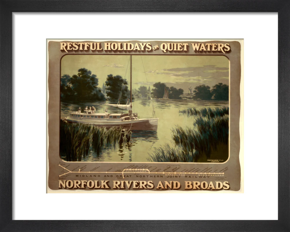 ‘Restful Holidays on Quiet Waters’, M & GNR poster, 1914. - Image 36