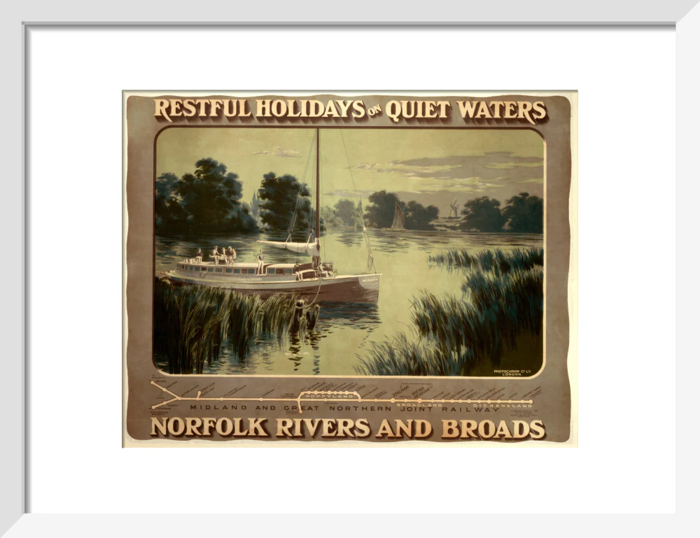 ‘Restful Holidays on Quiet Waters’, M & GNR poster, 1914. - Image 9