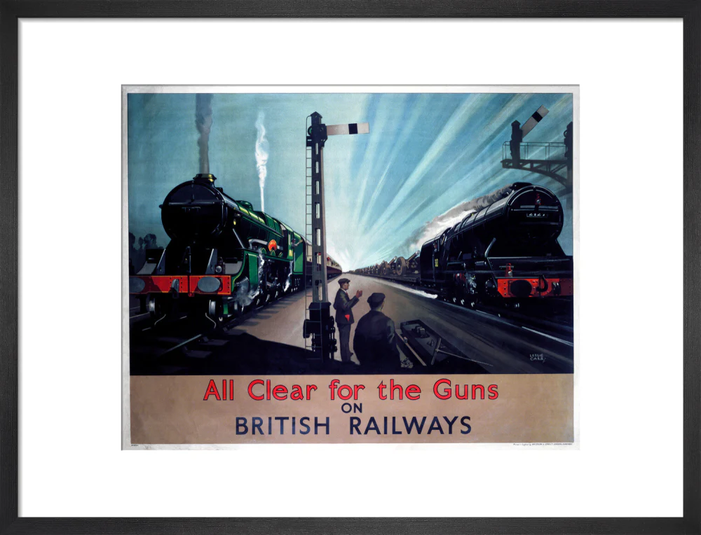'All clear for the guns', BR poster, 1940s. - Image 13