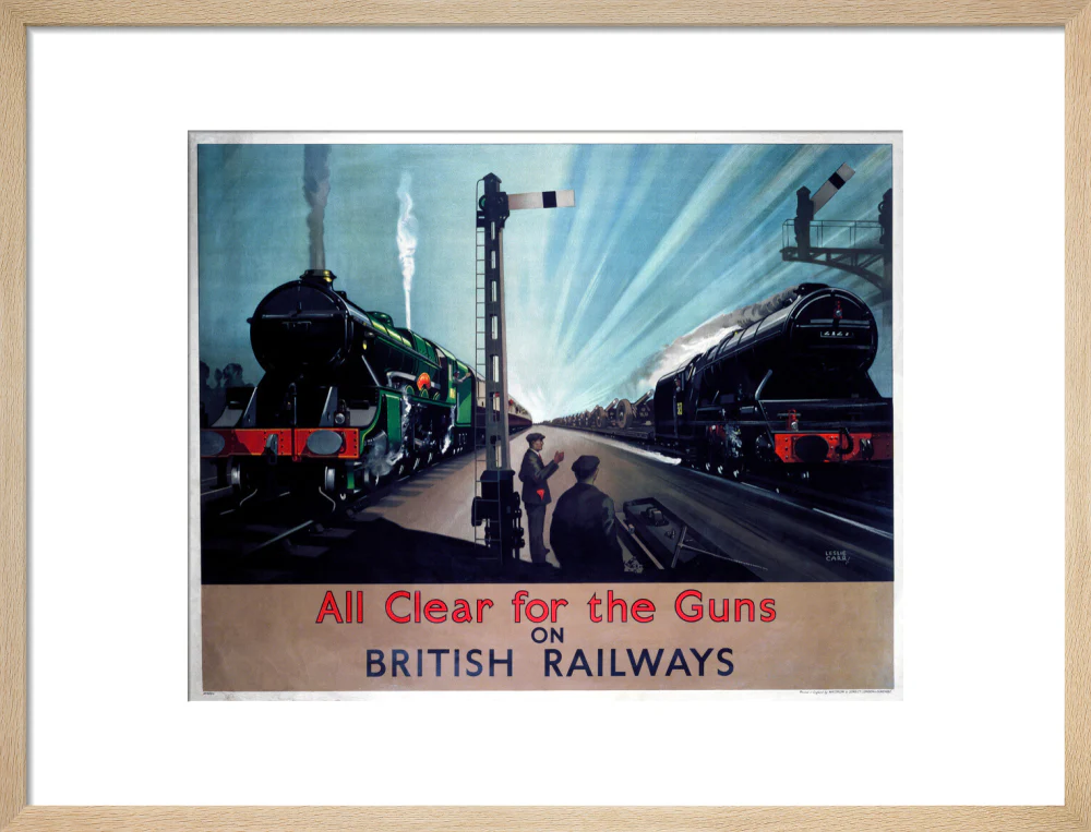 'All clear for the guns', BR poster, 1940s. - Image 49