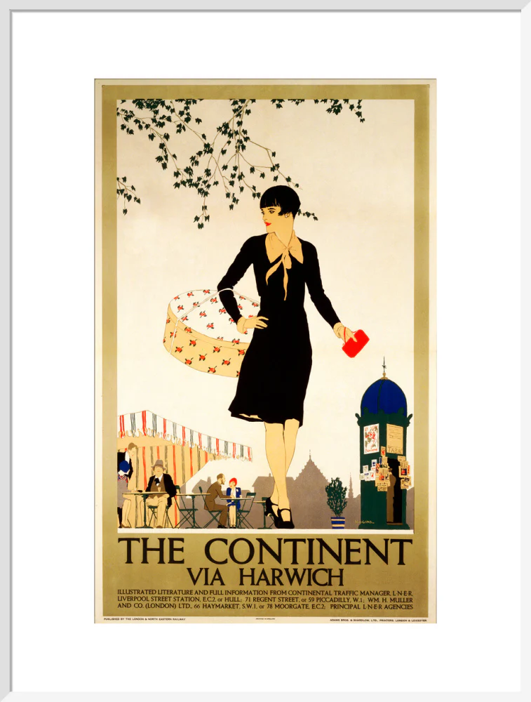 ‘The Continent via Harwich’, LNER poster, 1933. - Image 24