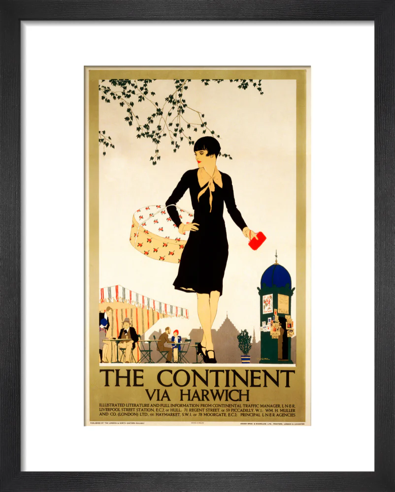 ‘The Continent via Harwich’, LNER poster, 1933. - Image 3