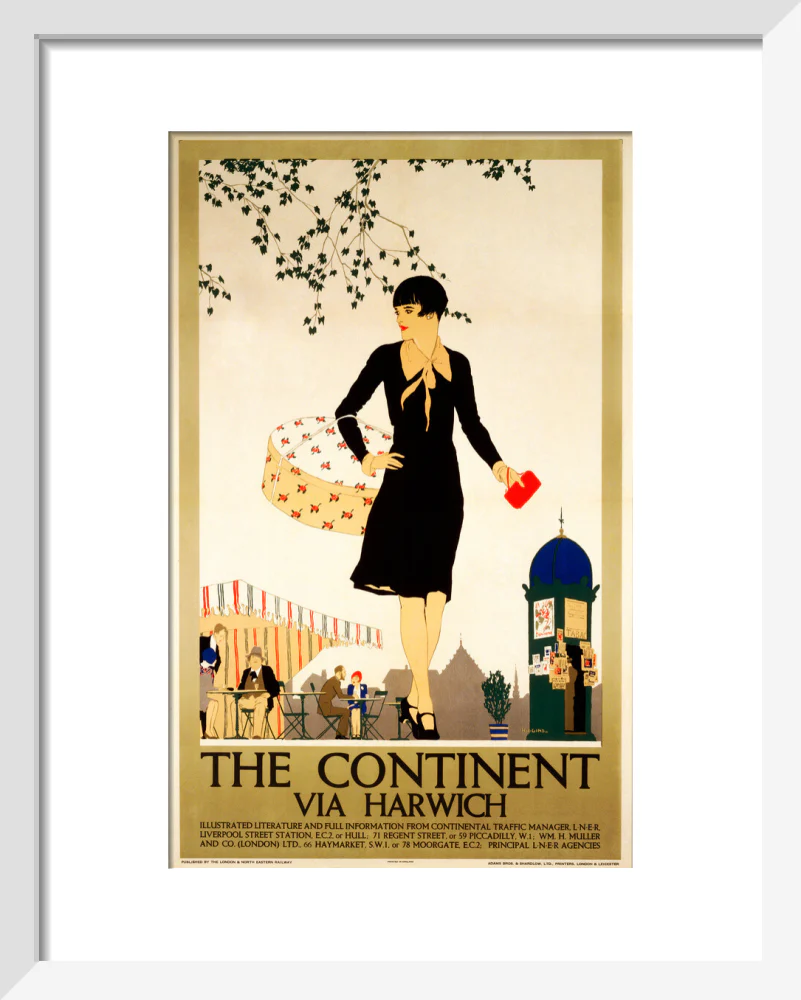 ‘The Continent via Harwich’, LNER poster, 1933. - Image 37