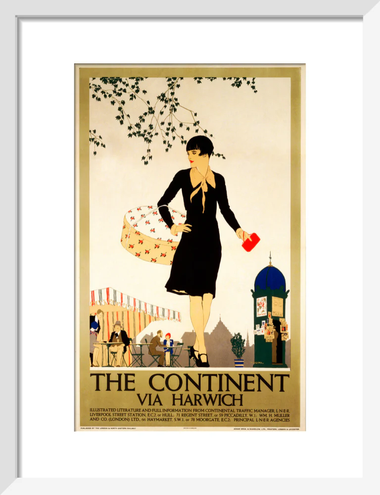 ‘The Continent via Harwich’, LNER poster, 1933. - Image 9