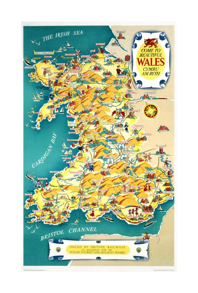 ‘Come to Beautiful Wales’, BR (LMR) poster, 1948-1965. - Image 29