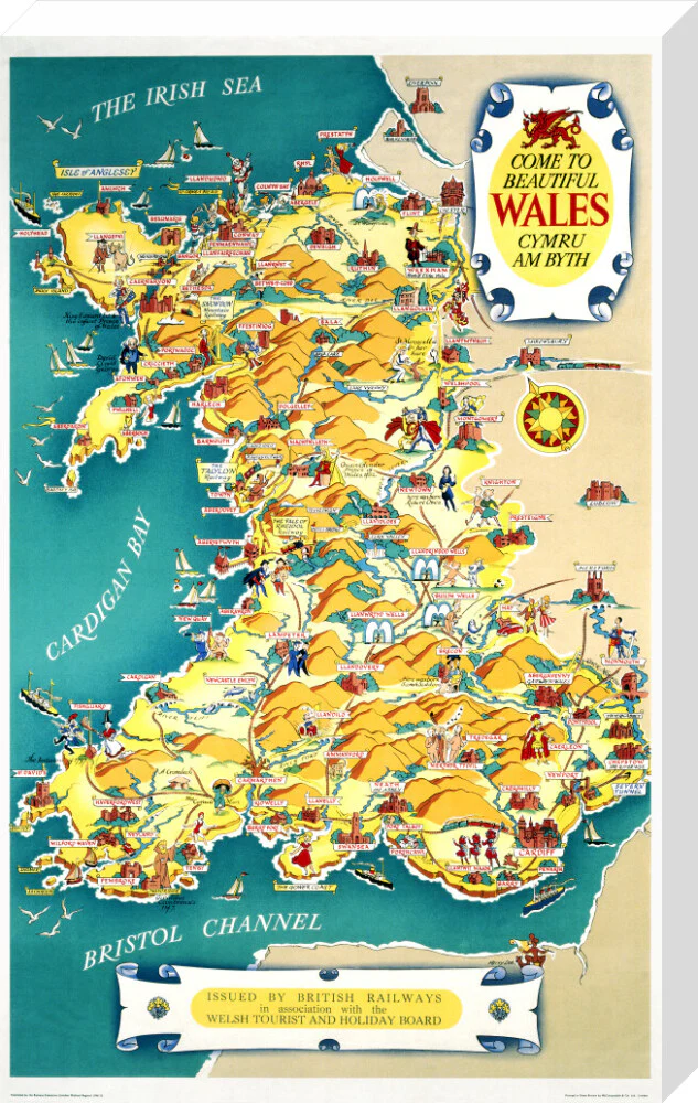 ‘Come to Beautiful Wales’, BR (LMR) poster, 1948-1965. - Image 33