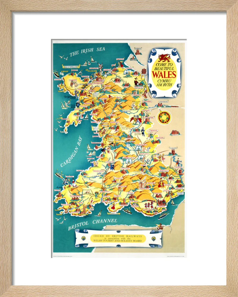 ‘Come to Beautiful Wales’, BR (LMR) poster, 1948-1965. - Image 6