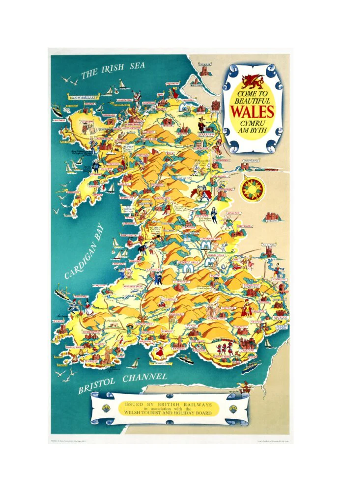 ‘Come to Beautiful Wales’, BR (LMR) poster, 1948-1965. - Image 61
