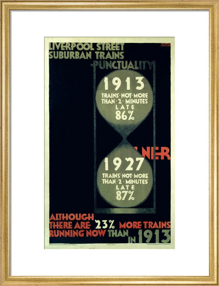 'Punctuality', LNER poster, 1927. - Image 15