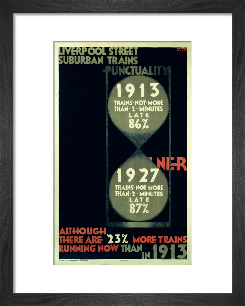 'Punctuality', LNER poster, 1927. - Image 36