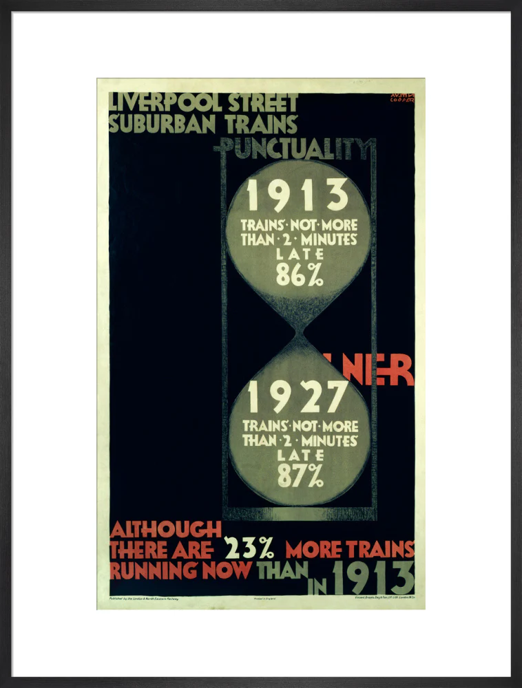 'Punctuality', LNER poster, 1927. - Image 56
