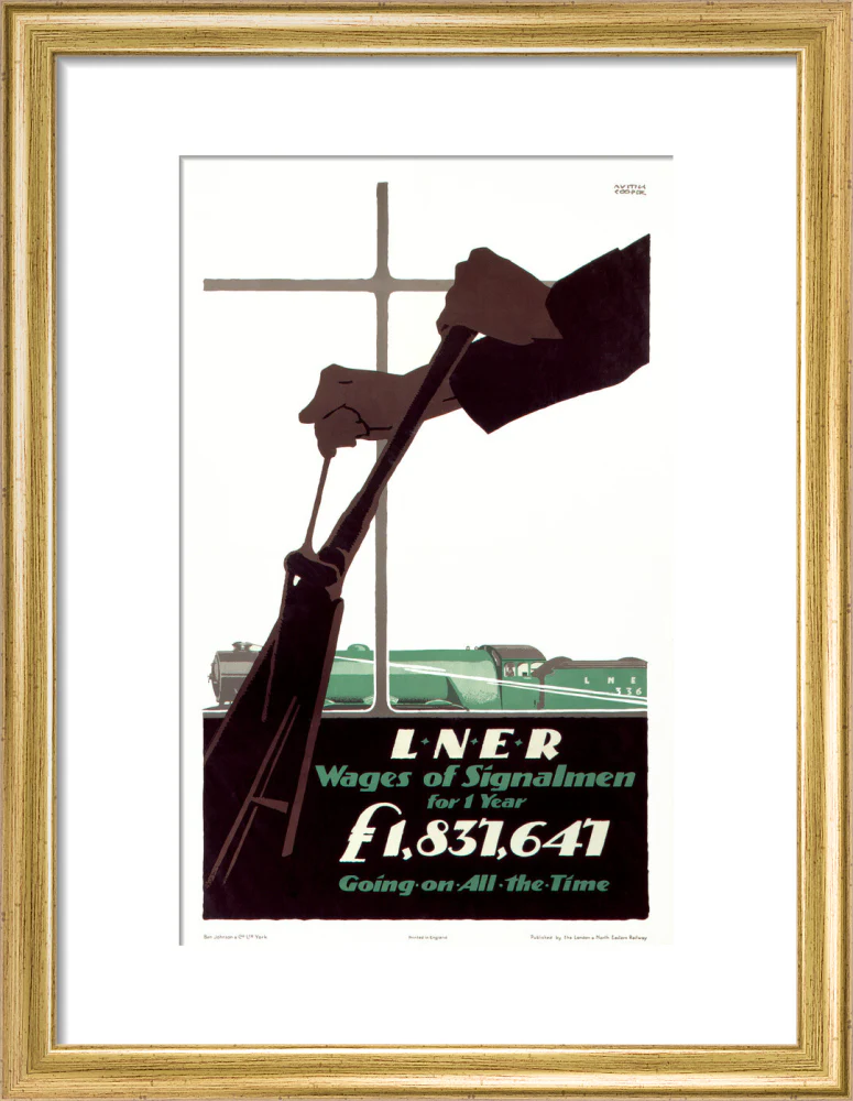 'Wages of Signalmen', LNER poster, 1923-1947. - Image 10