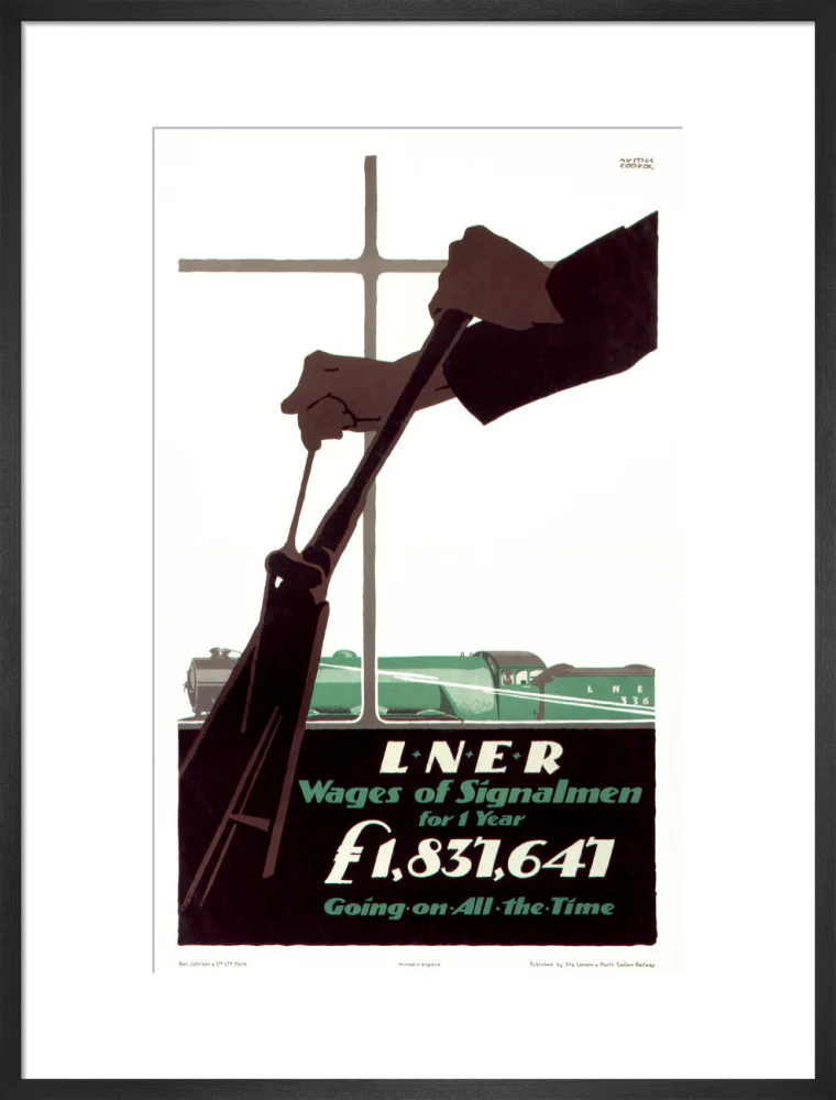 'Wages of Signalmen', LNER poster, 1923-1947. - Image 18